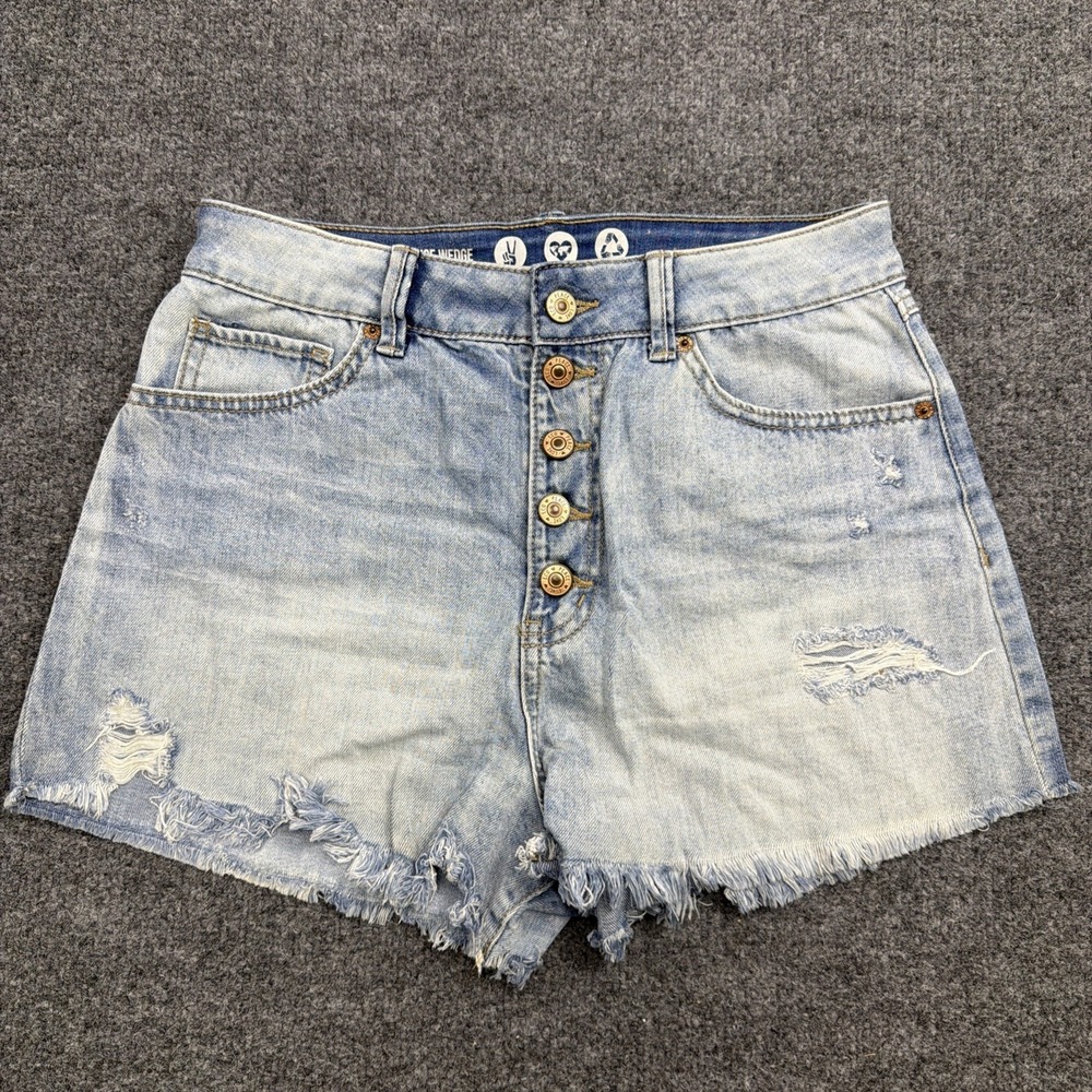 Rewash The‎ Wedge Vintage Reunion Super High Rise Shorts Size 9/29 Distressed